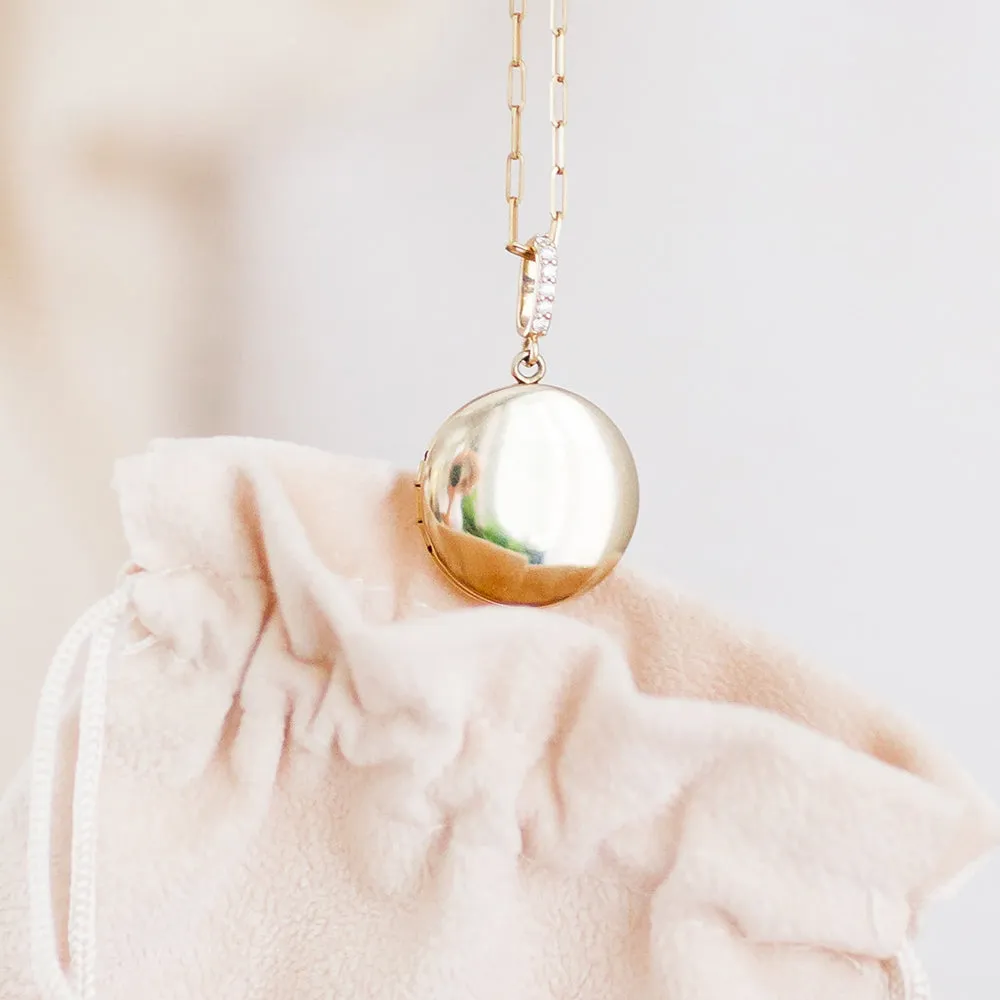 14K Gold Filled Large Silhouette Locket