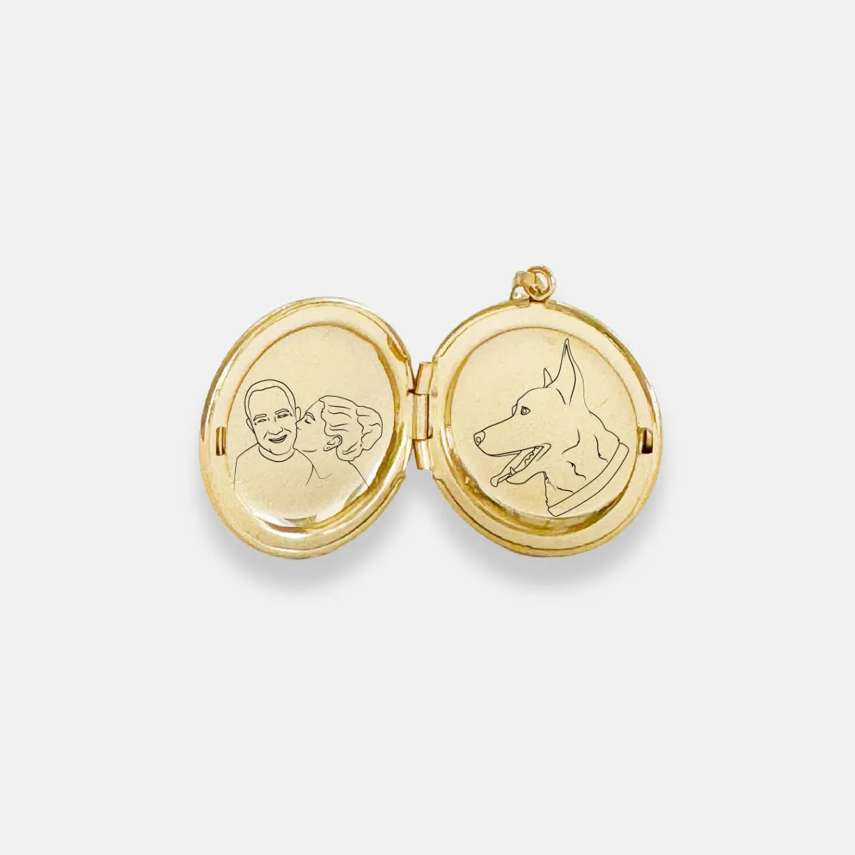 14K Gold Filled Large Silhouette Locket