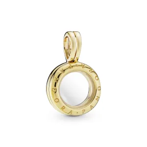 14k Gold Plated  floating locket dangle