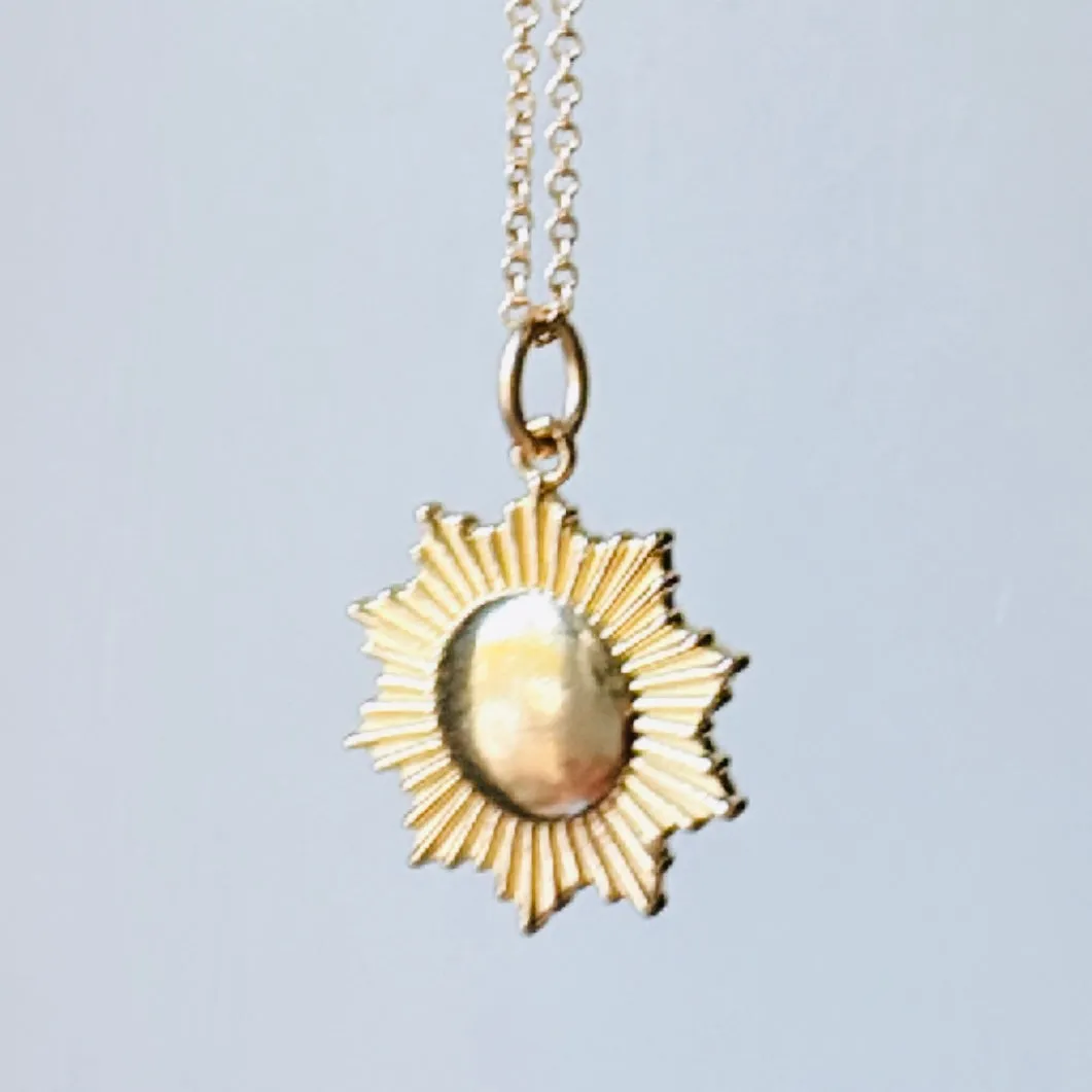 14K Sunburst Charm