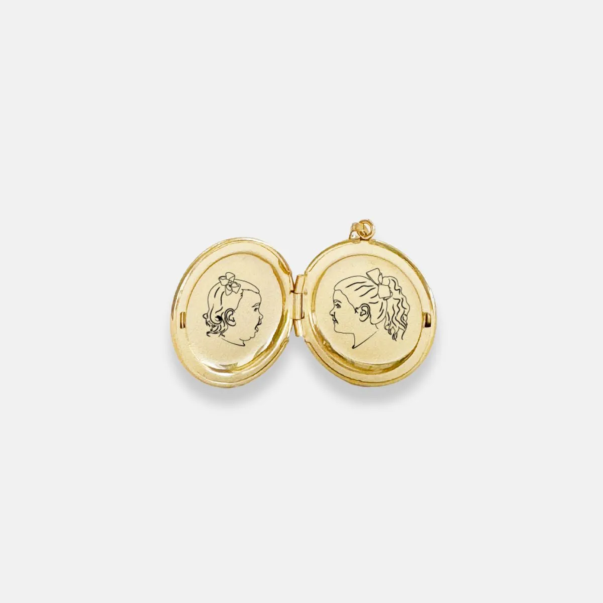 14k Yellow Gold Medium Silhouette Locket