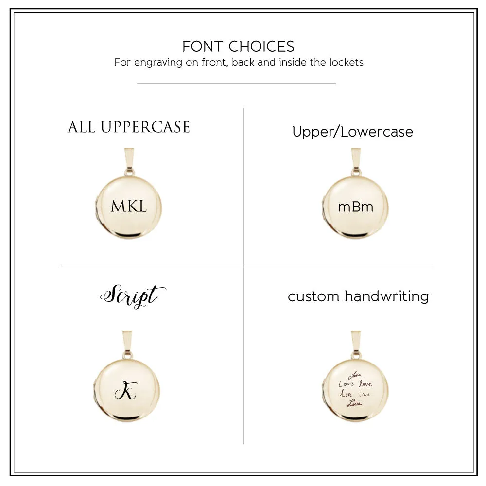 14k Yellow Gold Medium Silhouette Locket