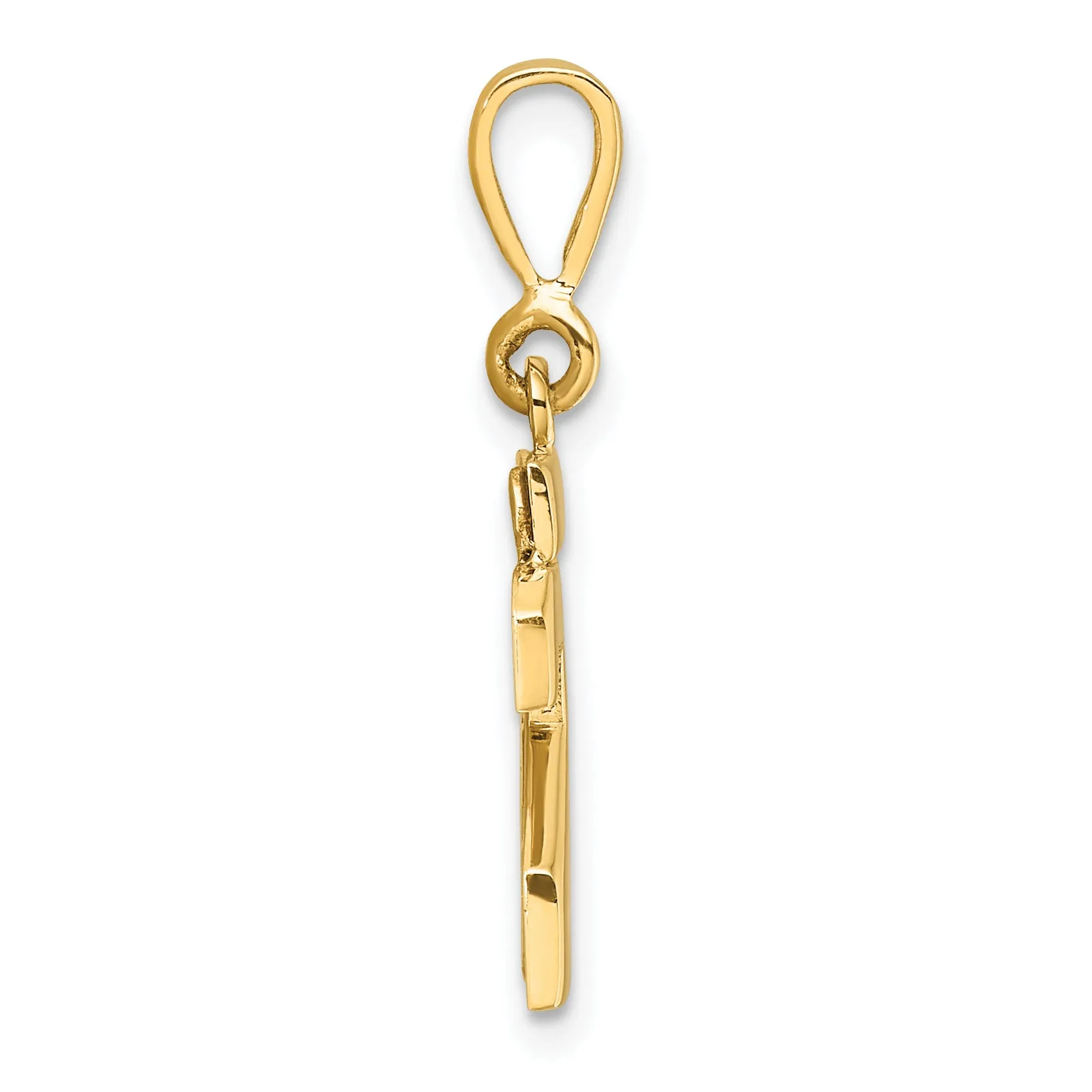 14k yellow gold small polished number 23 charm