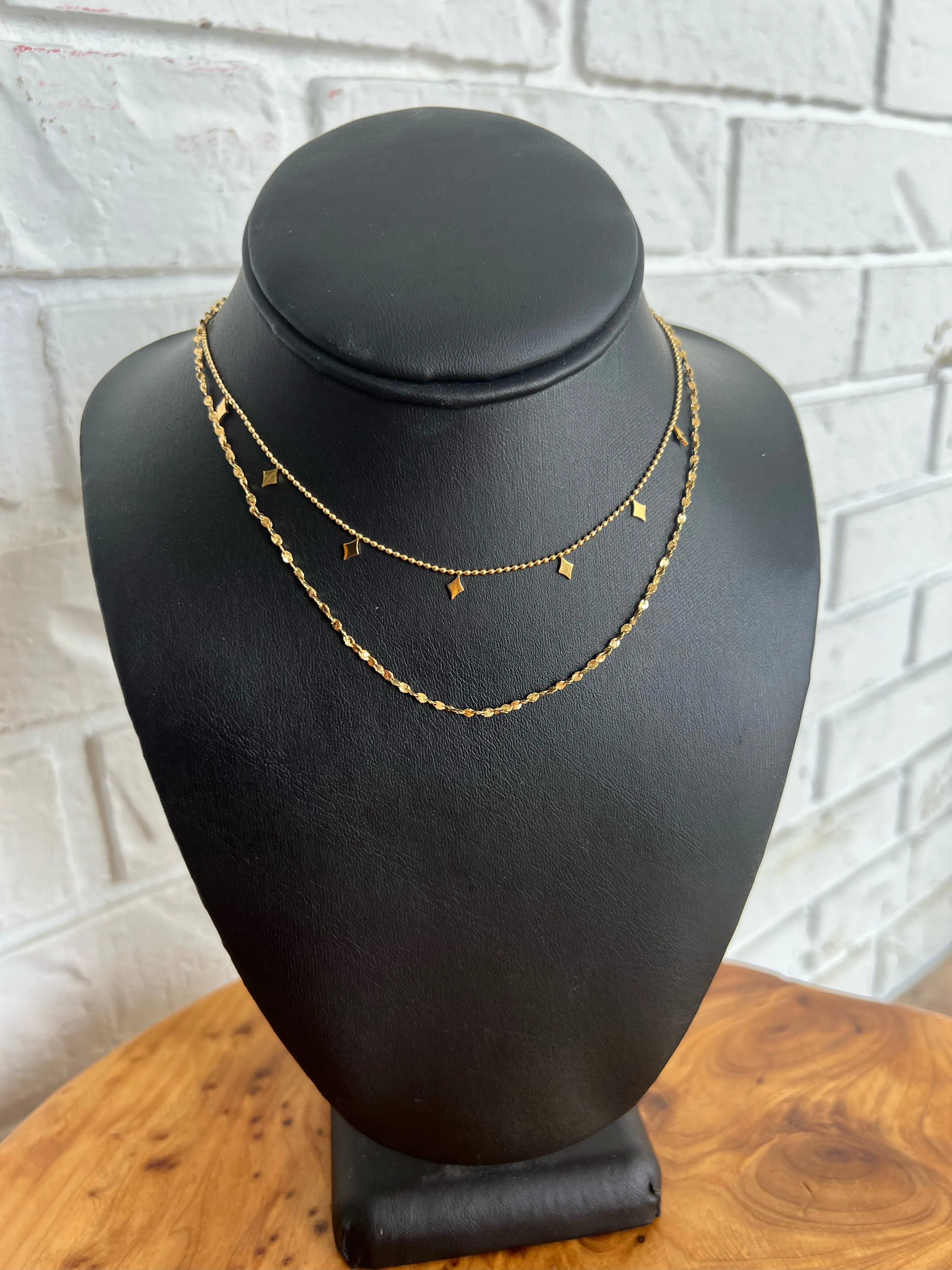 18K Nina Double Strand Necklace