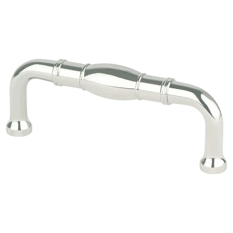 3.5" Transitional Modern Square Pull in Polished Nickel from Designers' Group Collection