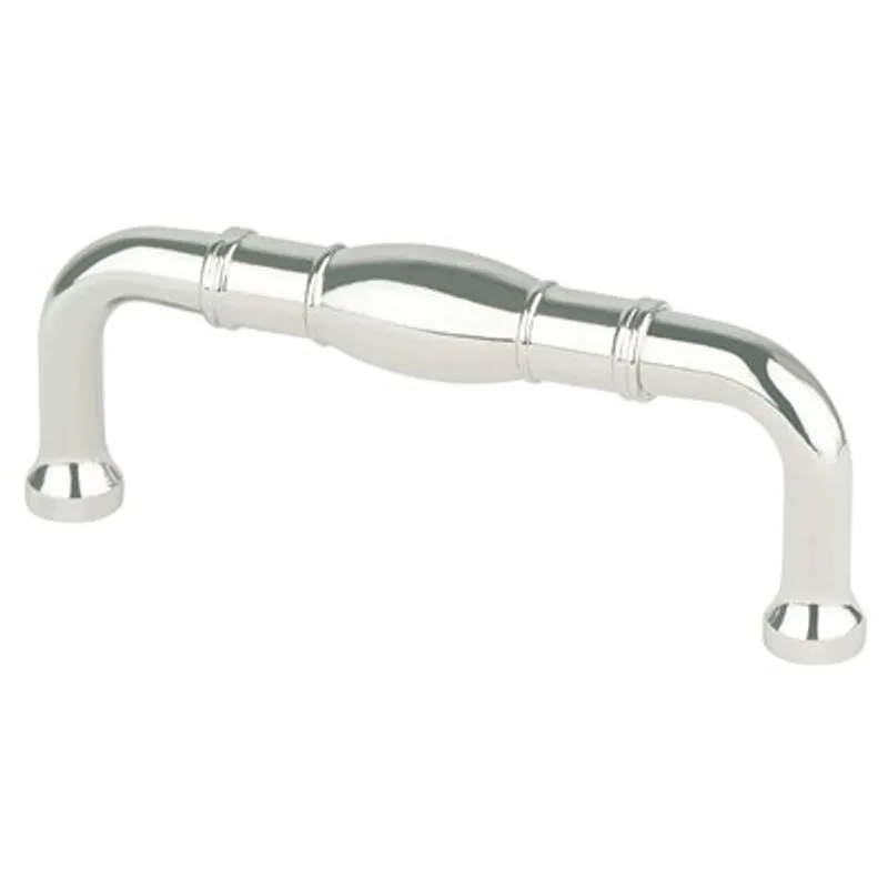 3.5" Transitional Modern Square Pull in Polished Nickel from Designers' Group Collection