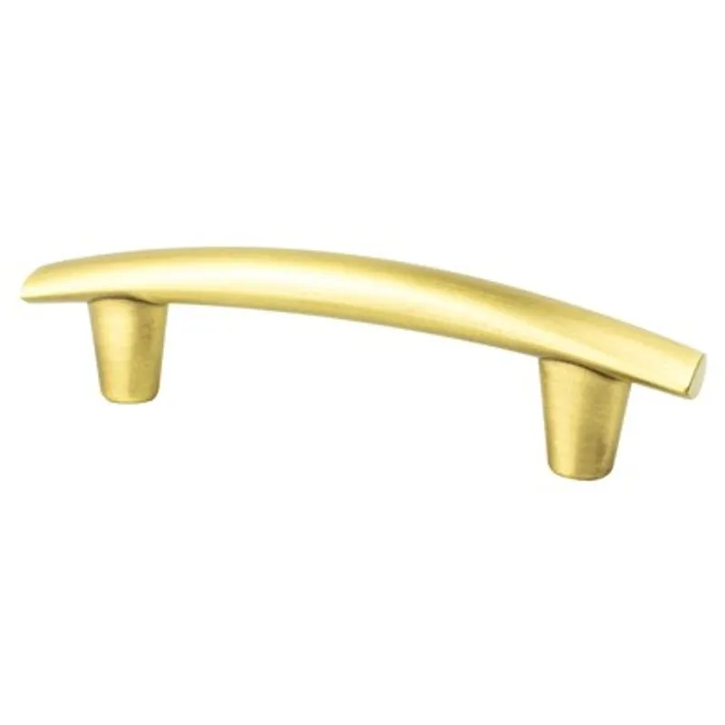 5.44" Transitional Modern Subtle Arch Pull in Satin Gold from Meadow Collection