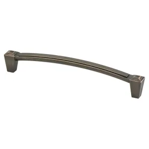 6.88" Transitional Modern Tapered Cube Bar Pull in Verona Bronze from Connections Collection