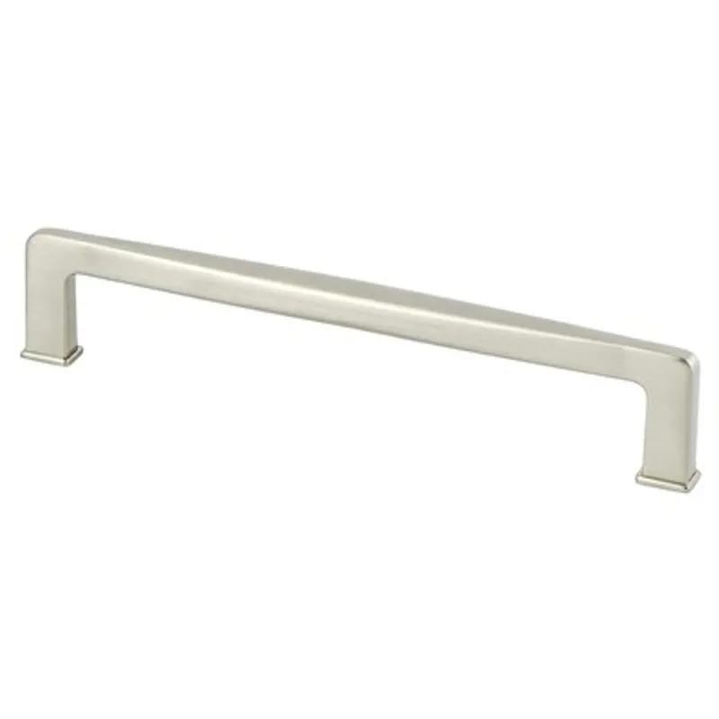 6.94" Transitional Modern Contoured Square Pull in Brushed Nickel from Subtle Collection