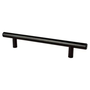 7.38" Transitional Modern Bar Pull in Black from Tempo Collection