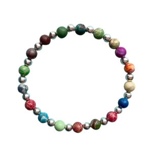 Ainsley Silver Primary Colors 6mm Bracelet