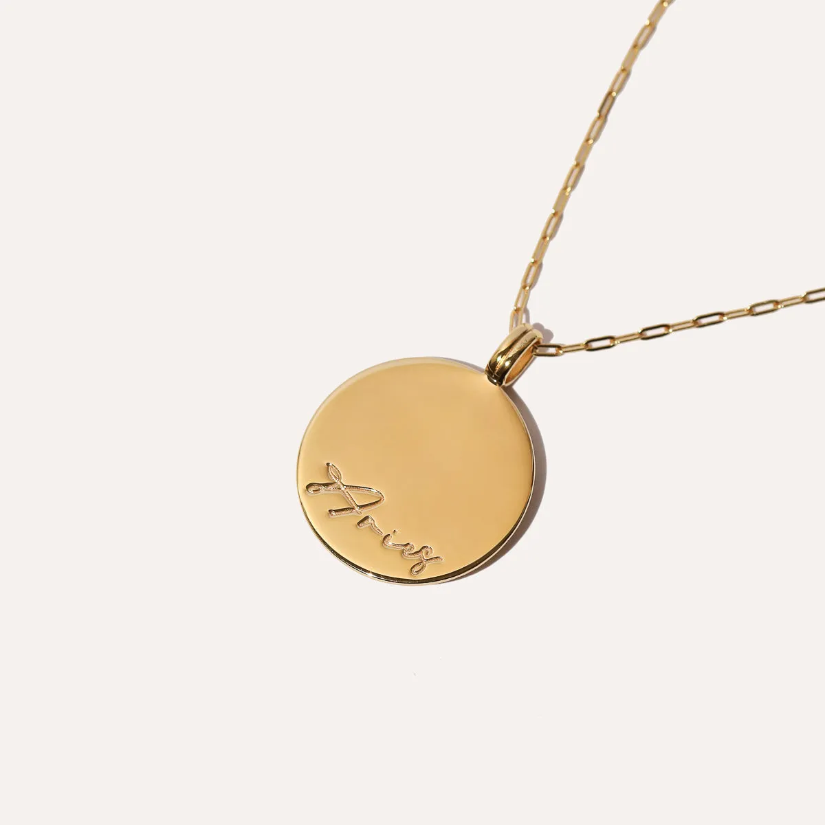 Aries Bold Zodiac Pendant Necklace in Gold