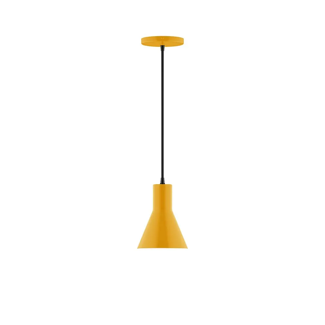 Axis Flare 6" Pendant Light in Bright Yellow