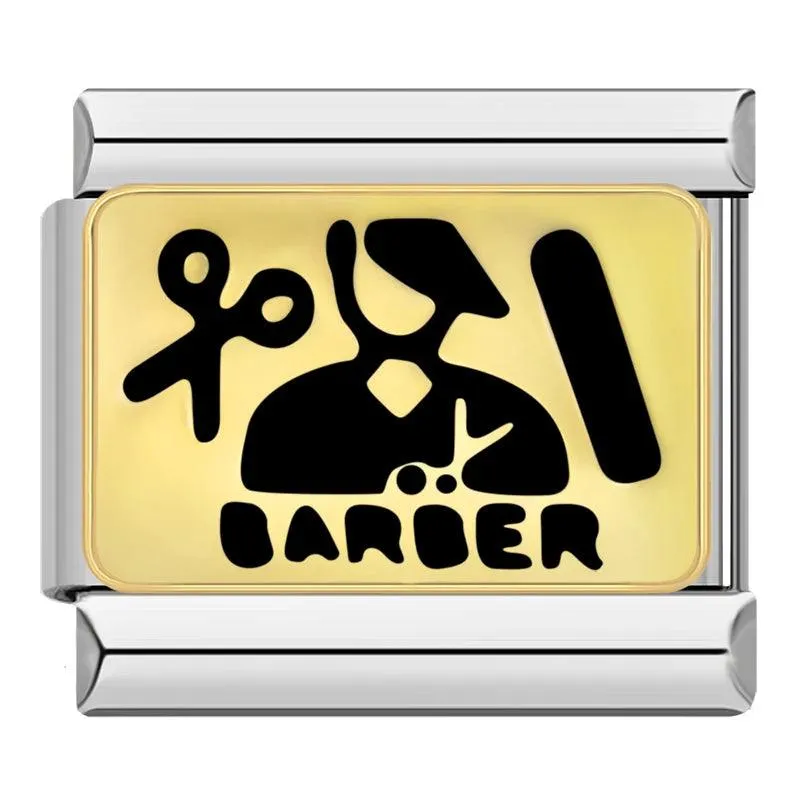 Barber, Gold Plate, on Silver