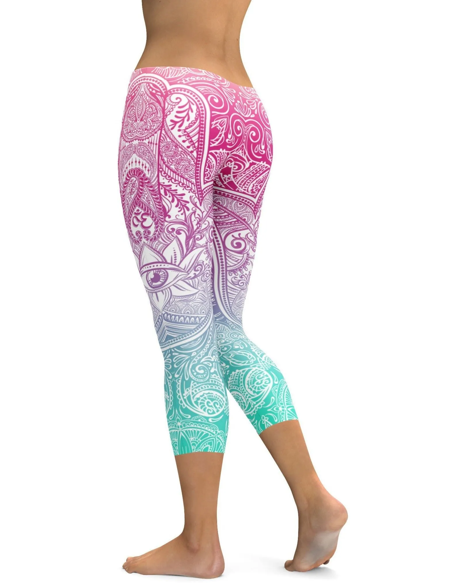 Bright Hamsa Capris