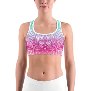 Bright Ornament Pattern Sports bra