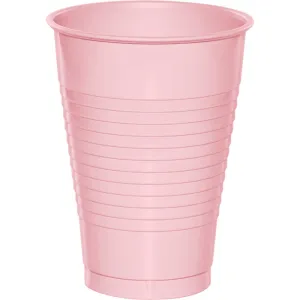 Bulk Classic Pink 12 oz Plastic Cups (240 per Case)