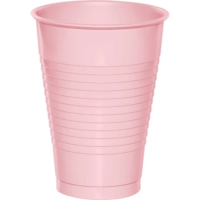 Bulk Classic Pink 12 oz Plastic Cups (240 per Case)