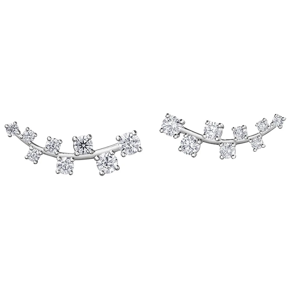 Canadian Diamond Vine Stud Earrings