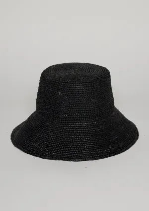 Chic Crochet Bucket Hat- Black