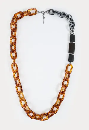 Choice Bold Stylish Chunky Necklace Brown