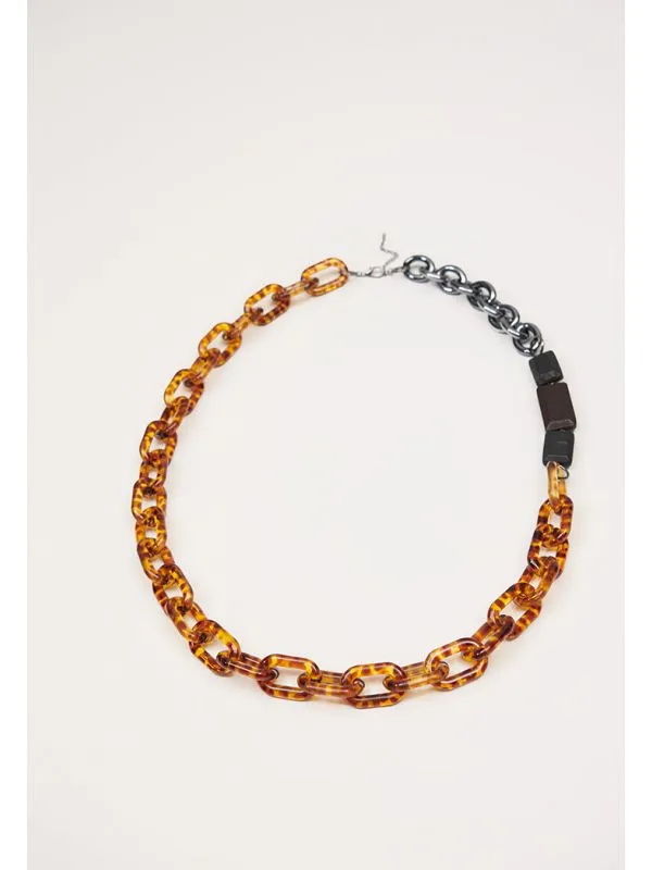 Choice Bold Stylish Chunky Necklace Brown