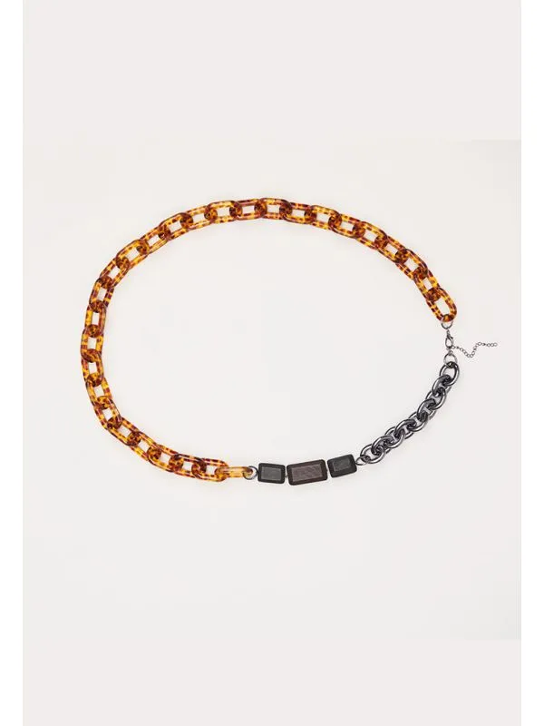 Choice Bold Stylish Chunky Necklace Brown