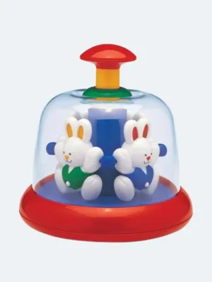 Classic Bright Bunnies Spinning Carousel