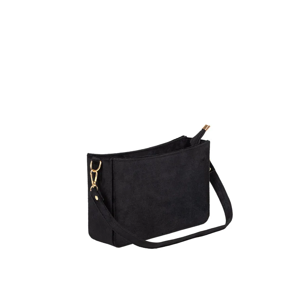 Classic Mini Black Velvet Tote Bag – Chic and Sustainable Handbag