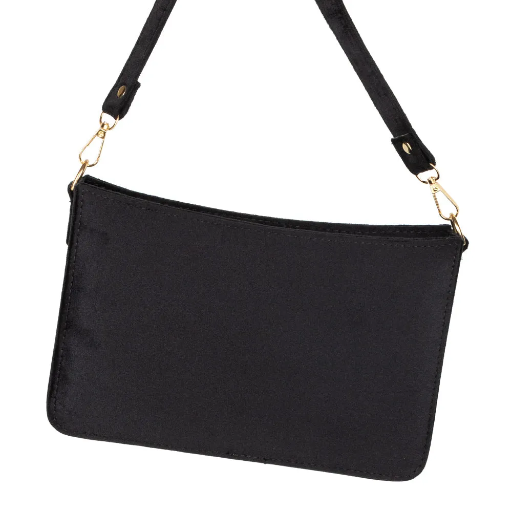 Classic Mini Black Velvet Tote Bag – Chic and Sustainable Handbag