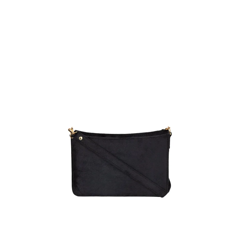 Classic Mini Black Velvet Tote Bag – Chic and Sustainable Handbag