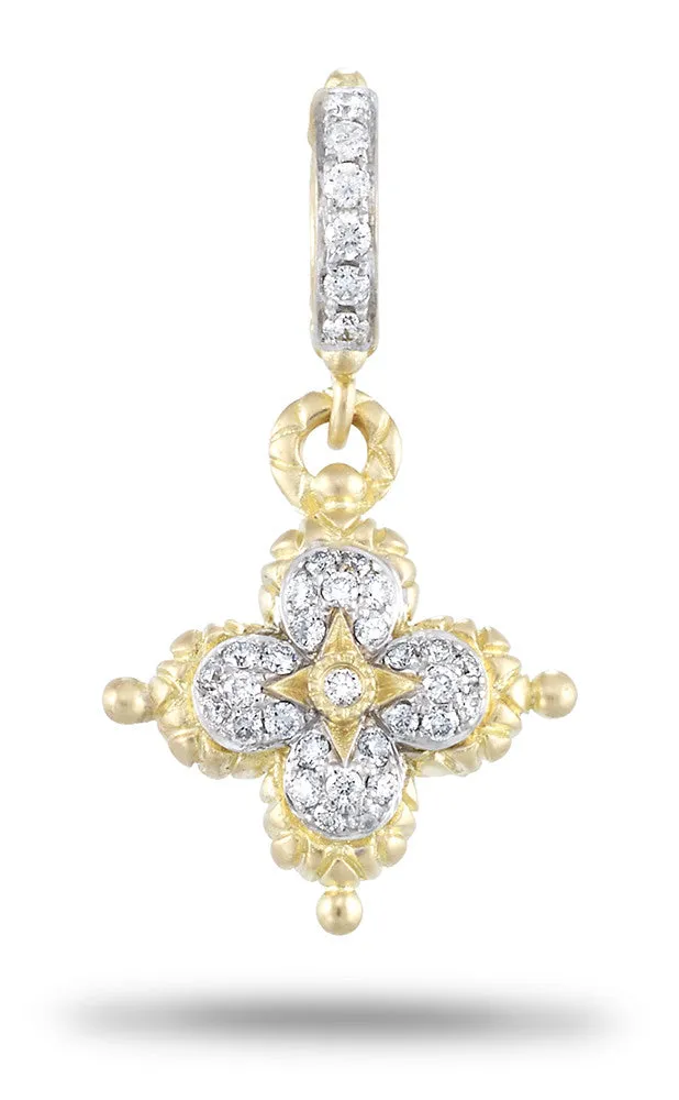 Closed Non-openning bail.Flower Charm - Diamond. 50% non-refundable deposit