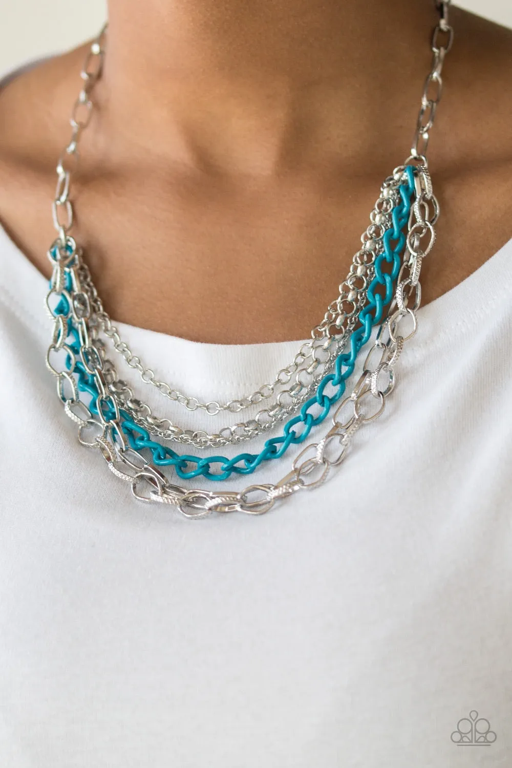 Color Bomb Blue-Necklace