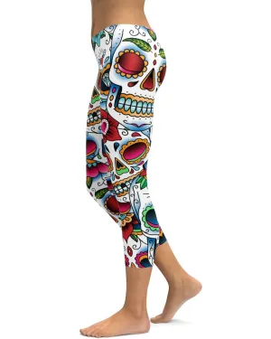 Colorful Dead - Sugar Skull Capris