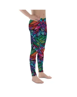 Colorful Feathers Meggings