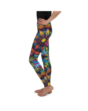 Colorful Mandala Youth Leggings