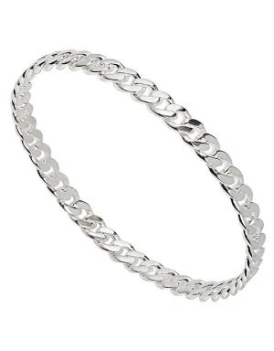 Curb Silver Bangle