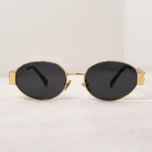 Designer Inspired Gold Frame Sunglasses