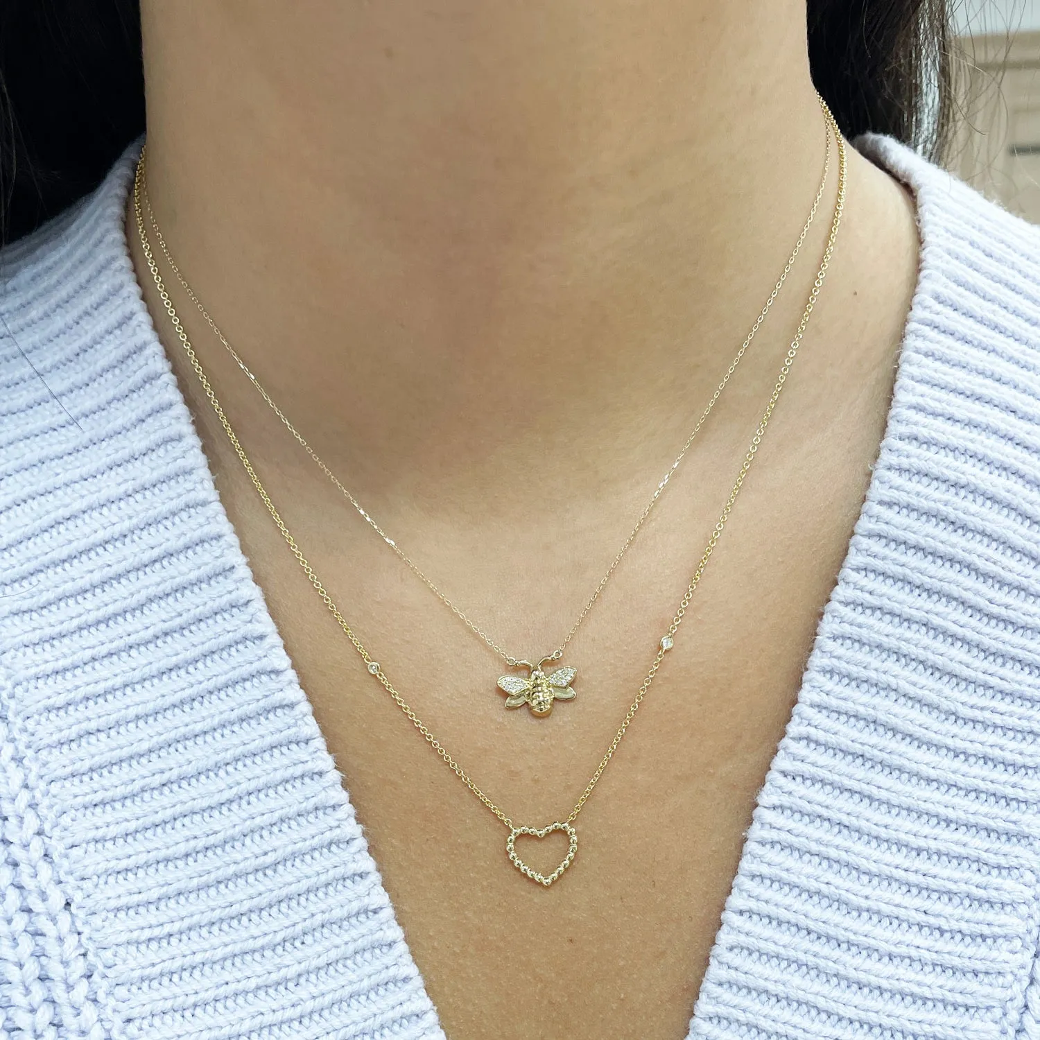 Diamond Bee Necklace