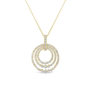 Diamond Sunset Circle Pendant