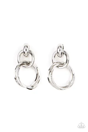 Dynamically Linked - Silver Earring