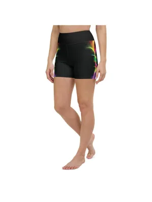 EDM Particle Wave Yoga Shorts