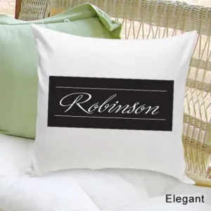 Family First Elegant Personalized Throw Pillow