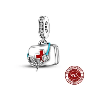 First Aid Kit Enamel Charm