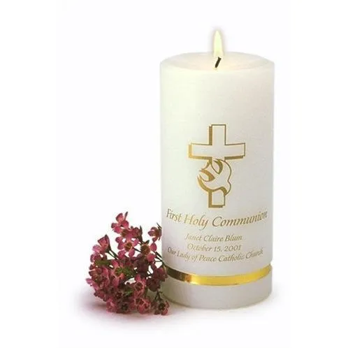 First Communion Personalized Candle