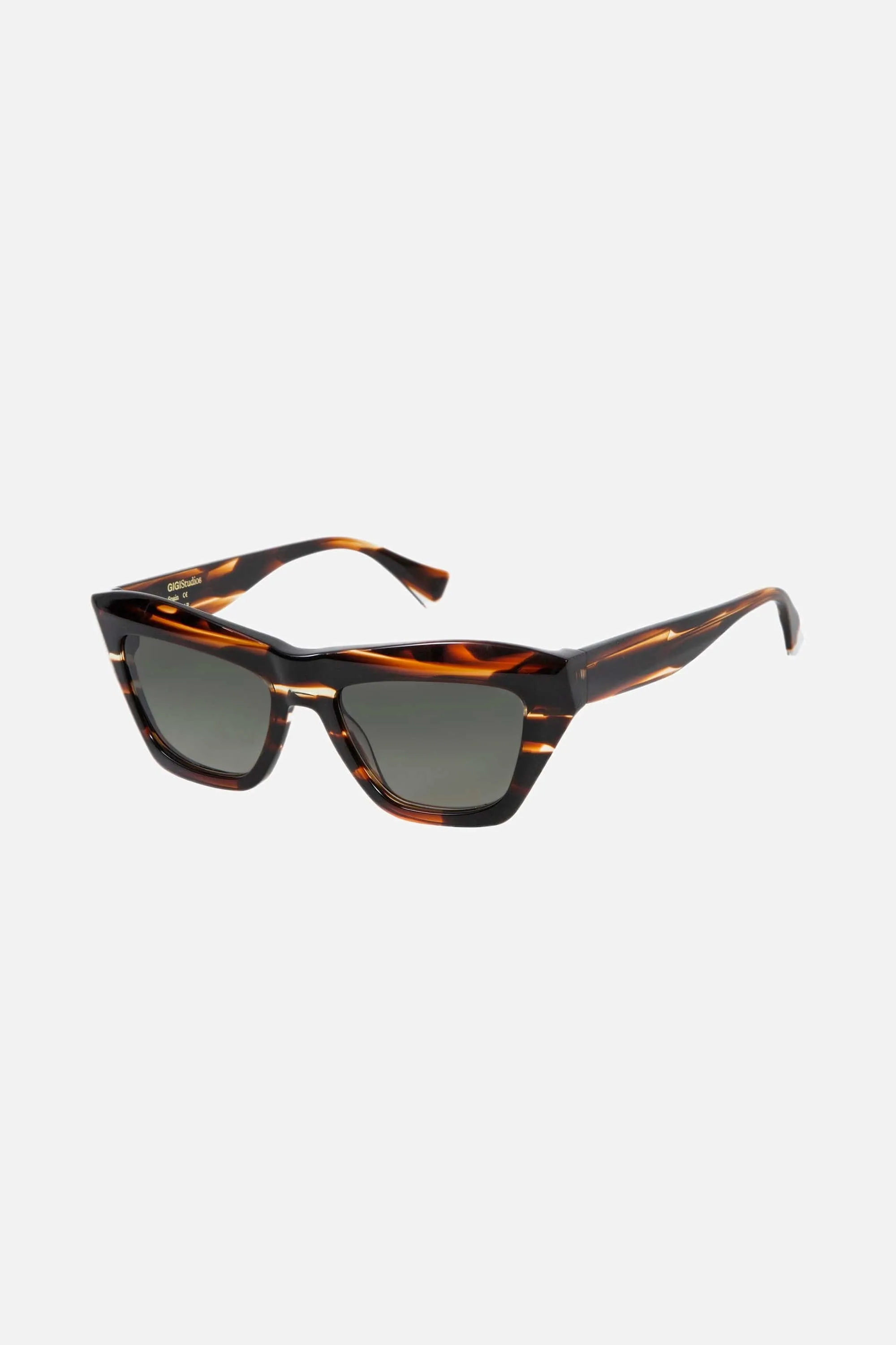 Gigi Studios cat-eye brown bold sunglasses