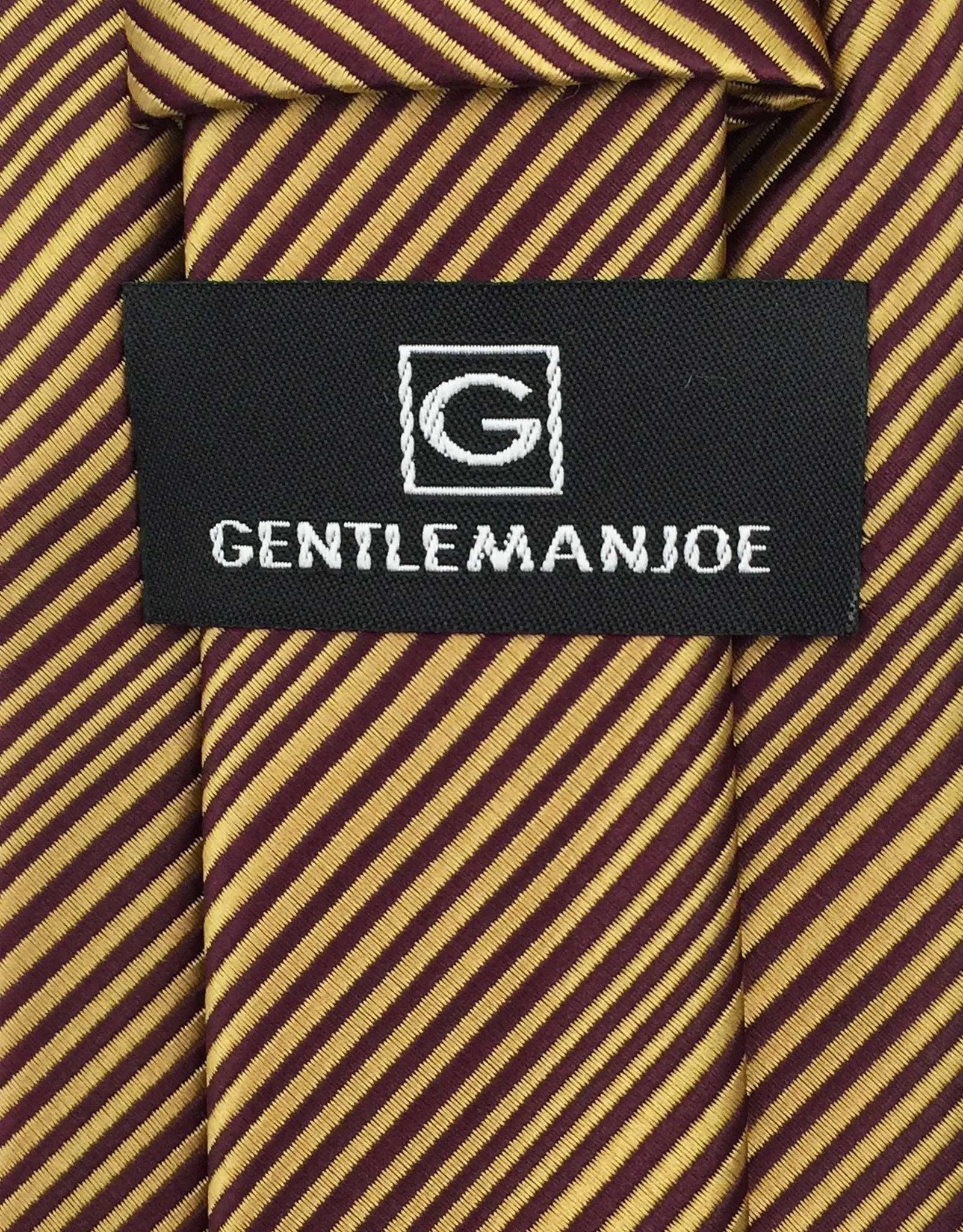 Gold & Maroon Pinstriped Tie