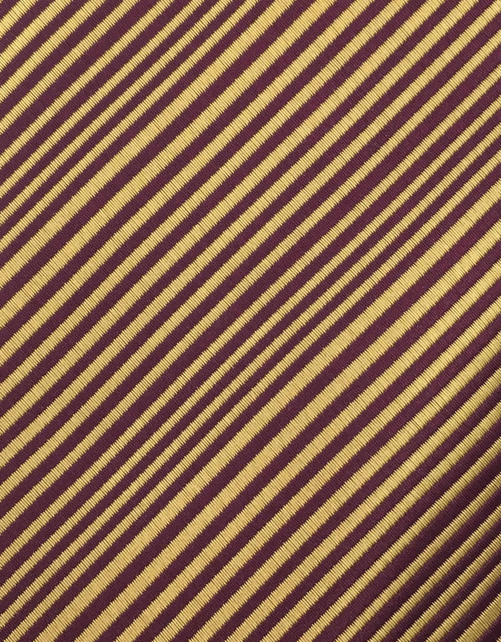 Gold & Maroon Pinstriped Tie