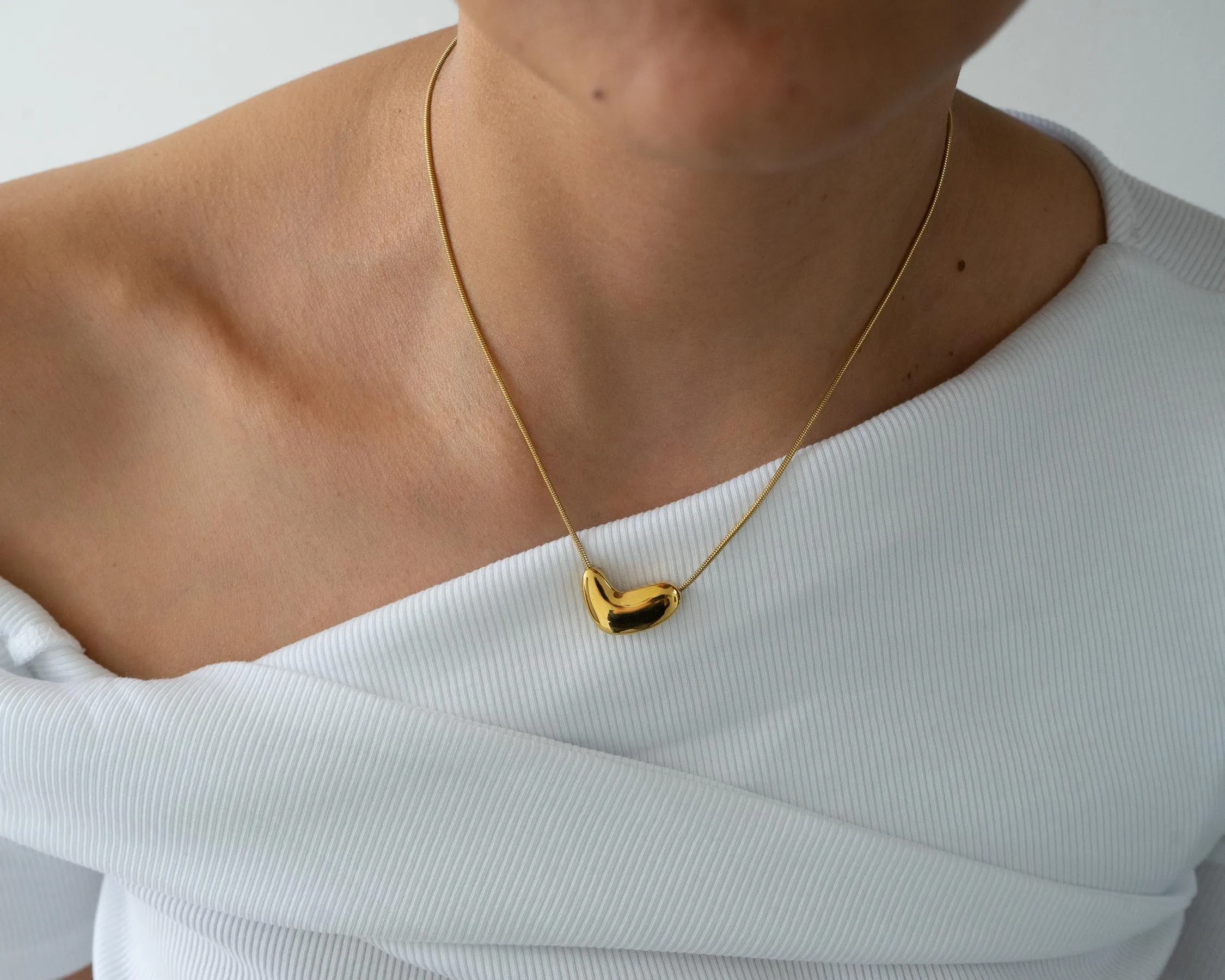 Gold Bold Heart Necklace