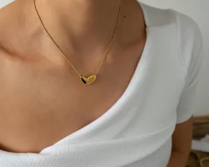 Gold Bold Heart Necklace